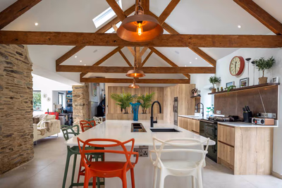 Living area showing full architectural detail