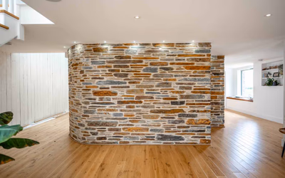 Lime works to old stone barn refurb