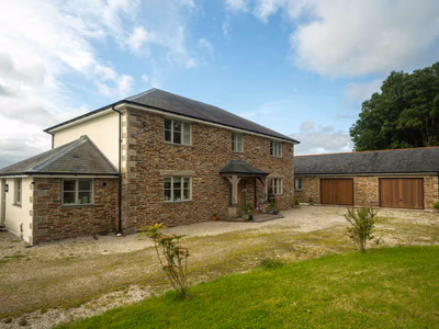 Front elevation showing stone and render combination