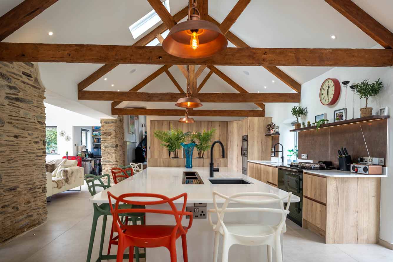 Living area showing full architectural detail